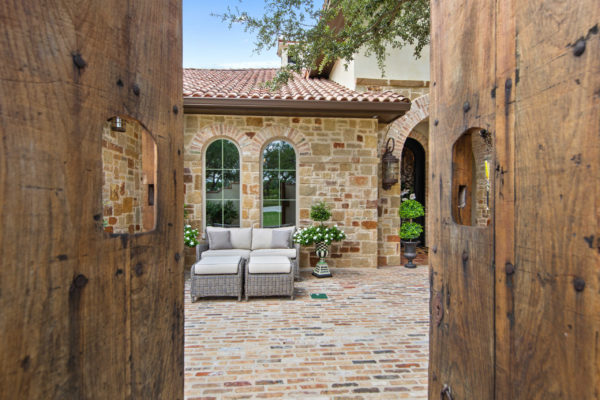 Tuscan Country Wood Doors on San Antonio Custom Home