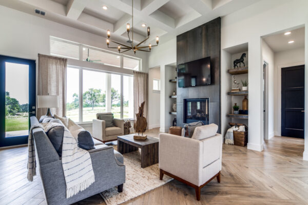 San Antonio Custom Home Builder - Harper House Plan - Living Room